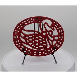 Avon Country Christmas Collection Red Goose Trivet Wall Hanging Metal